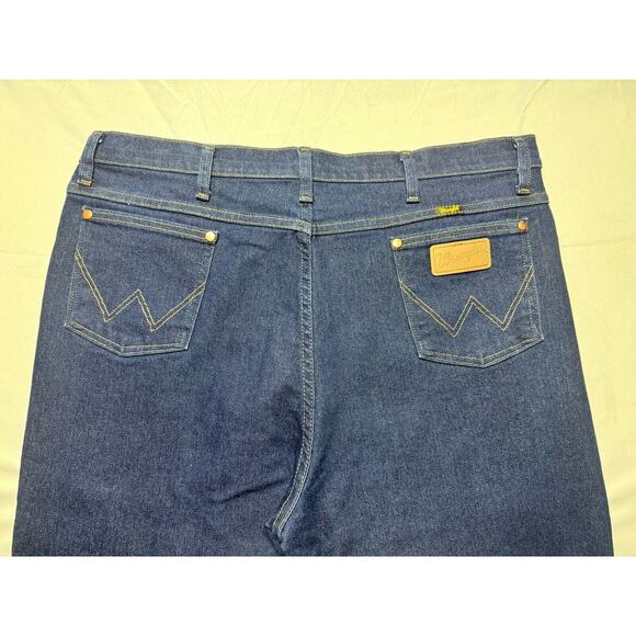 Wrangler Men's 936AFPW Straight Leg Western Dark Blue Jeans - Size 40x35 - Picture 3 of 6